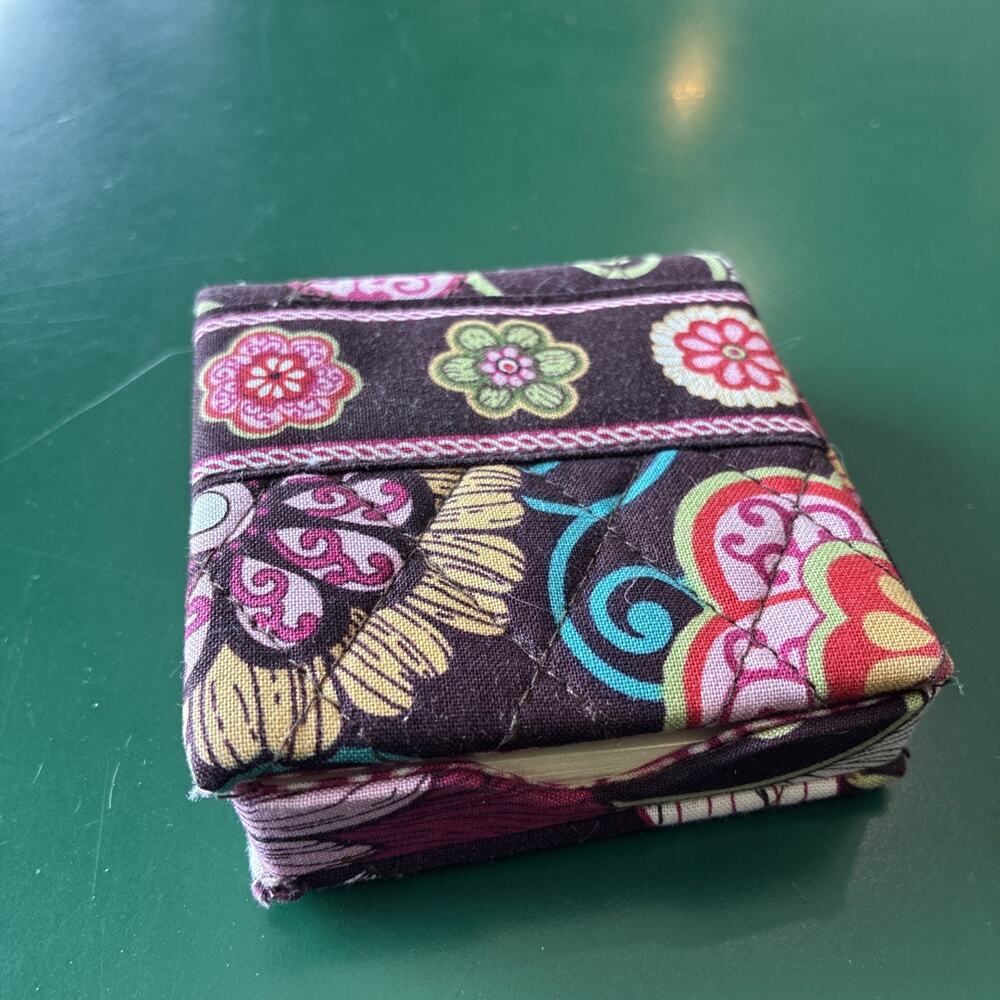 Vera Bradley Mod Floral Pink Sticky Note Holder Office Supplies Post It